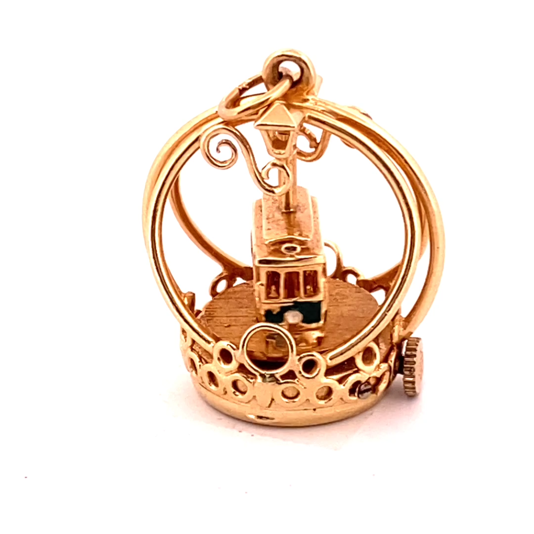 Henry Dankner Rare Living Charm 14K Yellow Gold “Trolley Car
