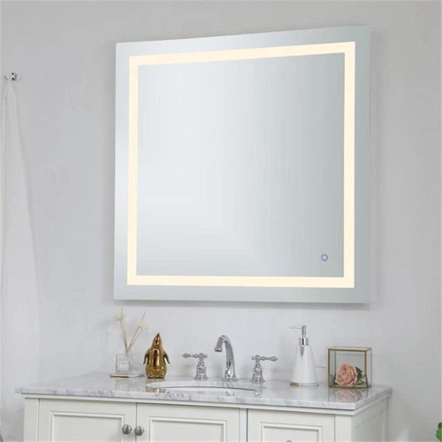 Elegant Decor Helios 36" Square Hardwired LED Bathroom Mirror with Touch Sensor - Picture 5 of 8