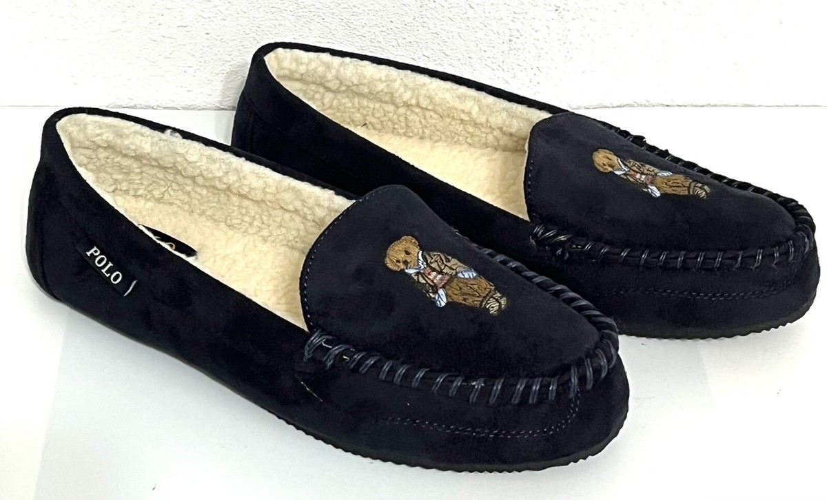 POLO RALPH‎ LAUREN DEZI BEAR SLIPPERS s7-AI829P05163002_lifestyle?$  main image 3