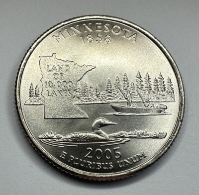 2005-P Minnesota State Quarter 25cent Coin from US Mint Satin Set