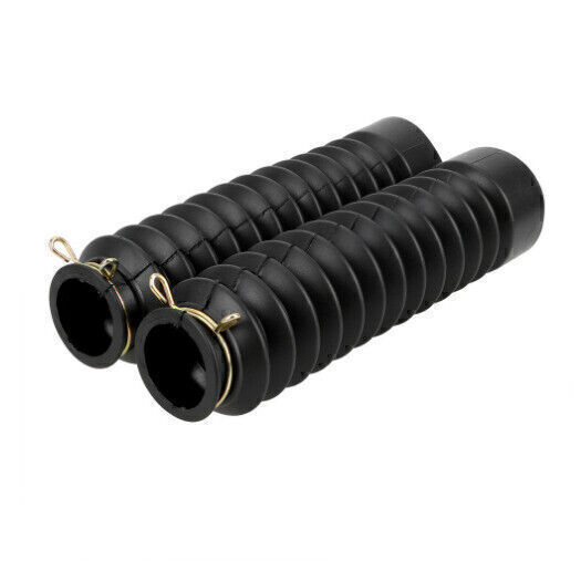 Circuit 24-Tooth Motorcycle Fork Stem Cover - Black Universal Fit Protection Bellows
