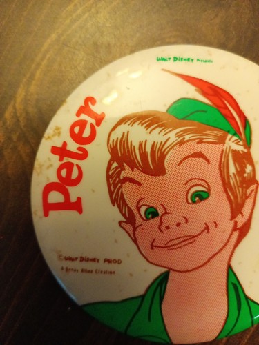 Benay Albee Walt Disney Large Peter Pan Pin Back Button Vintage 1960s cdKB - Picture 4 of 5