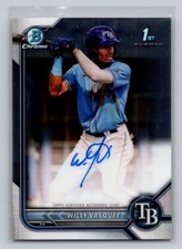 2022 Bowman Chrome Willy Vasquez Auto Tampa Bay Rays #CPA-WVZ