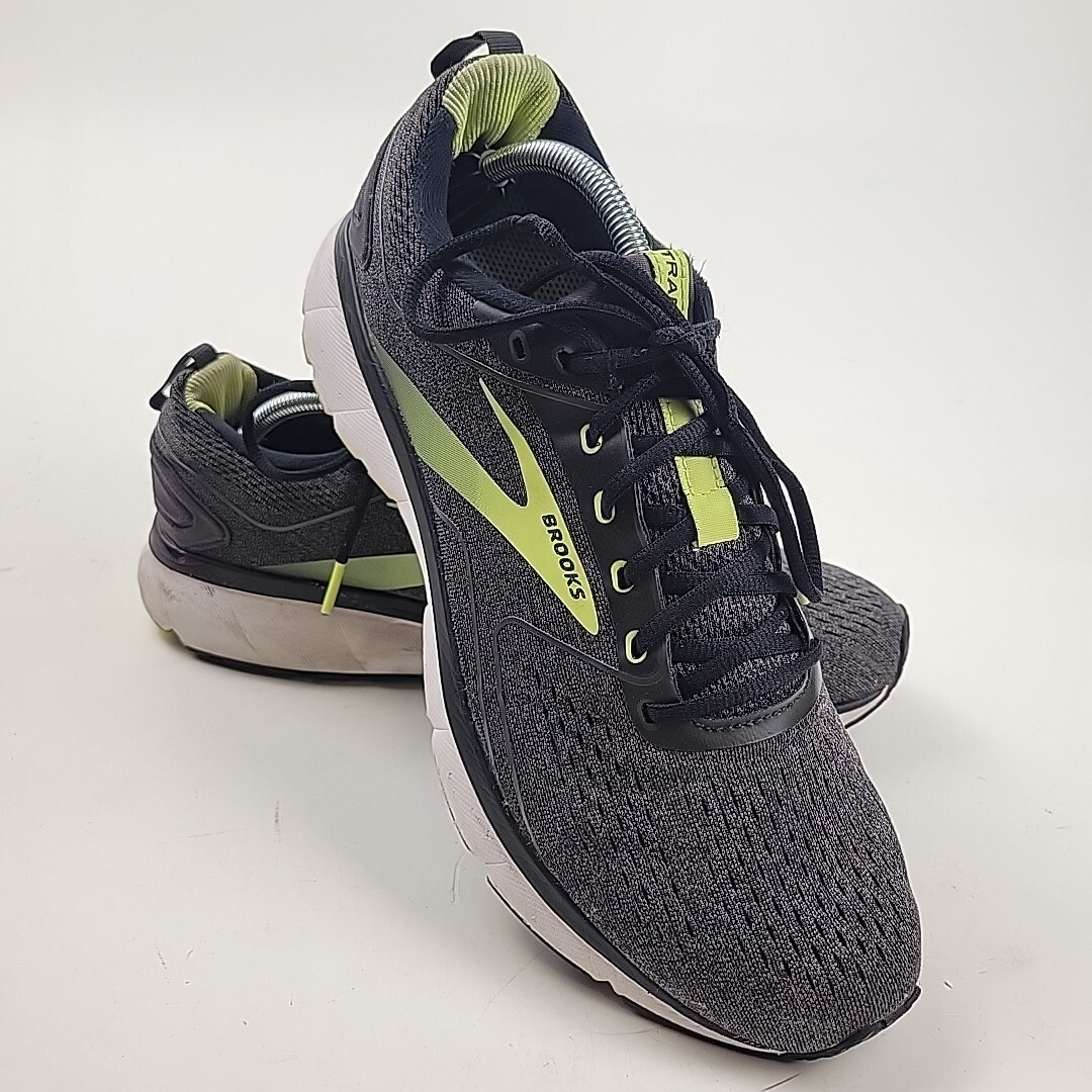 SAOLA Brooks Transmit 3 Grigio e Lime Cushion Neutro Sneakers Sportive Uomo Taglia 12 D