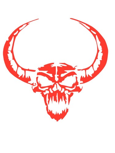 SKULL HORNS VINYL DECAL FOR Truck SUV Bumper Wall Laptop Home Decor small - Picture 5 of 7