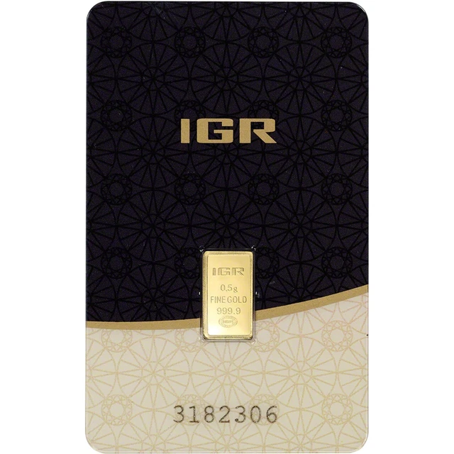 Ebay Live 25.19   - 0.5 Gram Gold IGR Bar - In Assay
