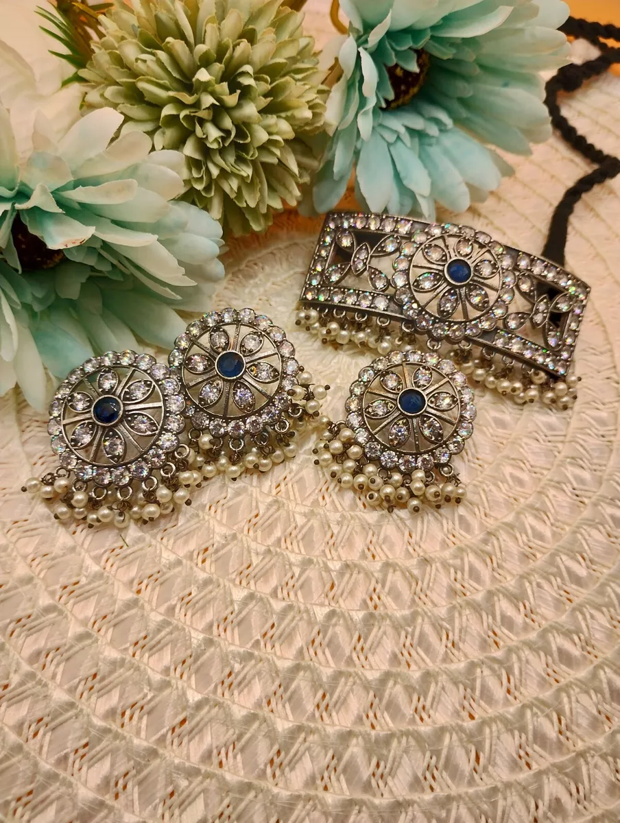 Diamond stud choker necklace sale