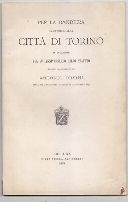 VV673-PER La Flagge Ab Offrirsi Die Stadt 'Von Torino 1898