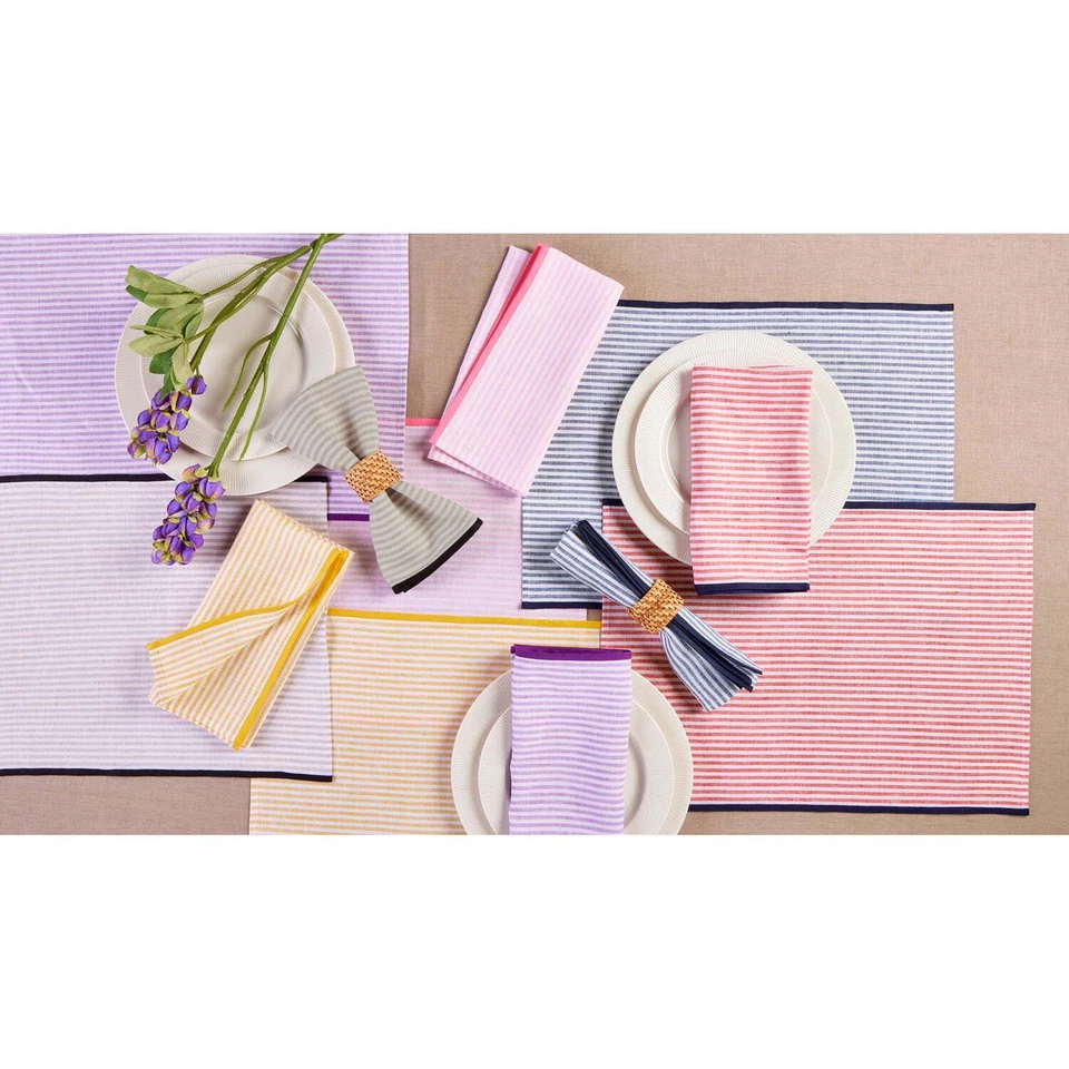 Solino Home 100% Pure Linen Dinner Napkins 20 x 20" for Fall Dining - Carmine - Изображение 4 из 4