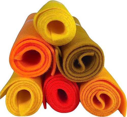 FabricLA Craft Acrylic Felt Rolls 6 Pieces 12" X 18" Soft Felt Material Assorted - Picture 36 of 58