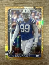 GOLD Football Leather 2025 Topps Chrome Football /50 Deforest Buckner