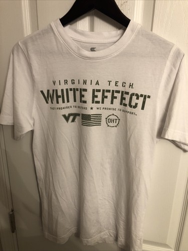 Colosseum Virginia Tech Hokies OHT Military Appreciation White Effect Tee. Sz S