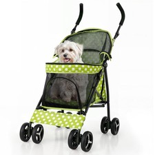 Dog Stroller, 4 Wheels Pet Stroller for Cats with Storage Bag Visible Mesh, E...