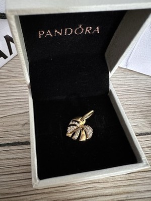 Pandora Charm Anhänger 925 Vergoldet Monstera Blatt Charm