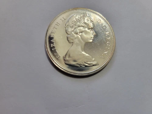 1965 Canadian Silver dollar Uncirculated, Almost BU,  80 % Silver