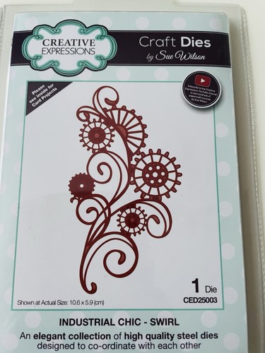 Creative expressions die set industrial chic swirl
