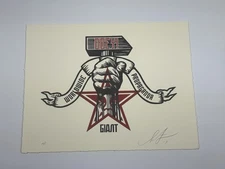 SHEPARD FAIREY Hammer & Fist 2019 Original Letterpress SIGNED OBEY GIANT AP