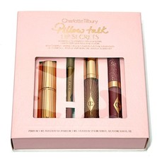 CHARLOTTE TILBURY Pillow Talk LIP SECRETS Set 3 Full Sz 1 Travel Sz NEW IN BOX