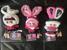 Set of 3 Baby Three No Filter Plush w/ Keychain and Card - Zumo, Luxe, Zing