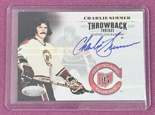 2011-12 Certified Throwback Threads Signatures 17/100 Charlie Simmer #3 Auto