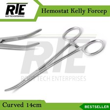 Surgical Hemostat Curved Kelly Locking Clamp Forceps 5.5'' Artery Tooth Forceps