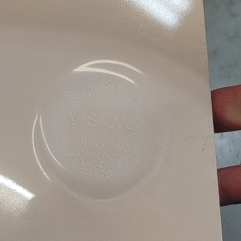 Corning Vision Ware V-34-B Tostador Horno Holandés Cazuela Acanalada 4qt (4L) con Tapa Foto 4 de 4
