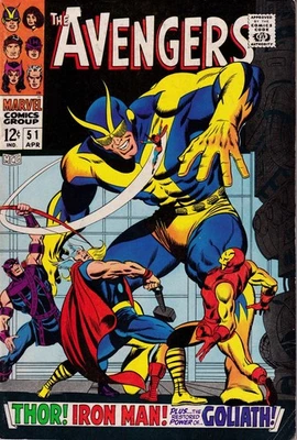 AVENGERS N° 51 Avril 1968 Goliath Hawkeye John Buscema Cover Marvel Comics Group - Photo 1/2
