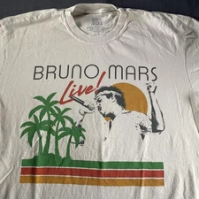 Bruno Mars Shirt Mens Large Live Concert Tour 2024 Intuit Dome Graphic Tee