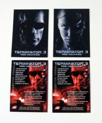 2003 Comic Images Terminator 3 Rise of the Machines Promo Card Set (2) Nm/Mt