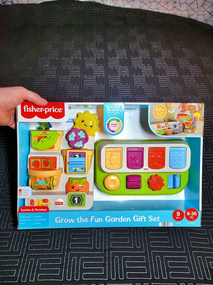Fisher-Price Grow the Fun Garden Set de Regalo - Juguete de Aprendizaje para Bebé con Música, Luces Foto 2 de 4