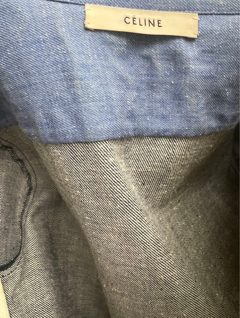 Celine Phoebe Philo Blue Patchwork Denim Shirt 20… - image 6
