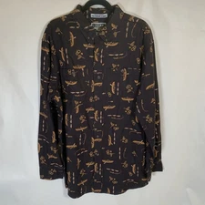 Men’s Duluth Trading Co Free Swinging Flannel Size Large Tall Canoe Fishing 