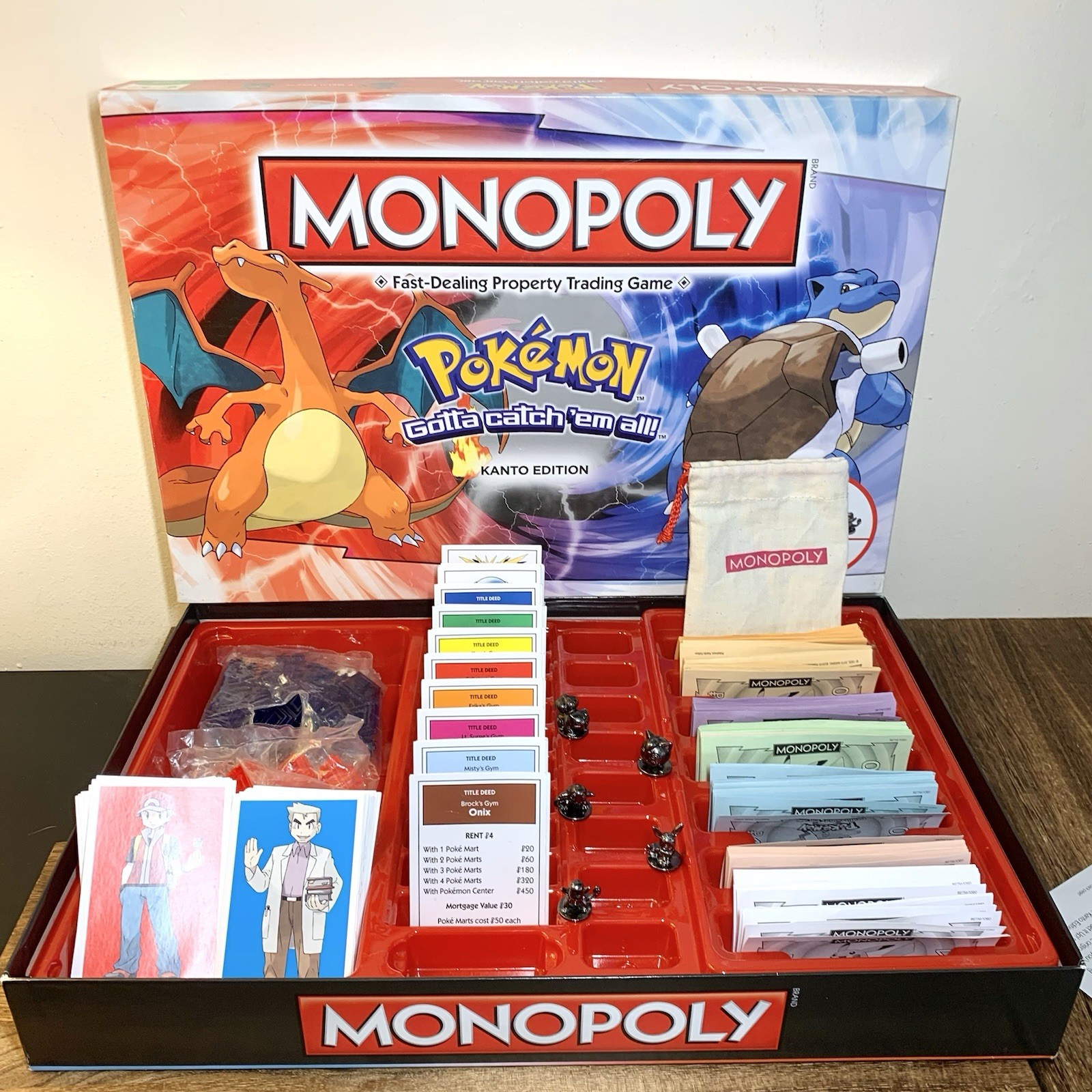 Pokemon Monopoly Kanto Edition (Missing 1 Token And 1 Mart)