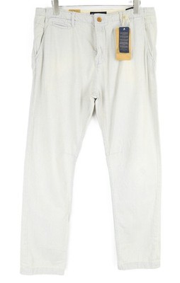 SCOTCH & SODA Freeman Herren Hose W36/L34 blau Slim Tapered Baumwolle gestreift *