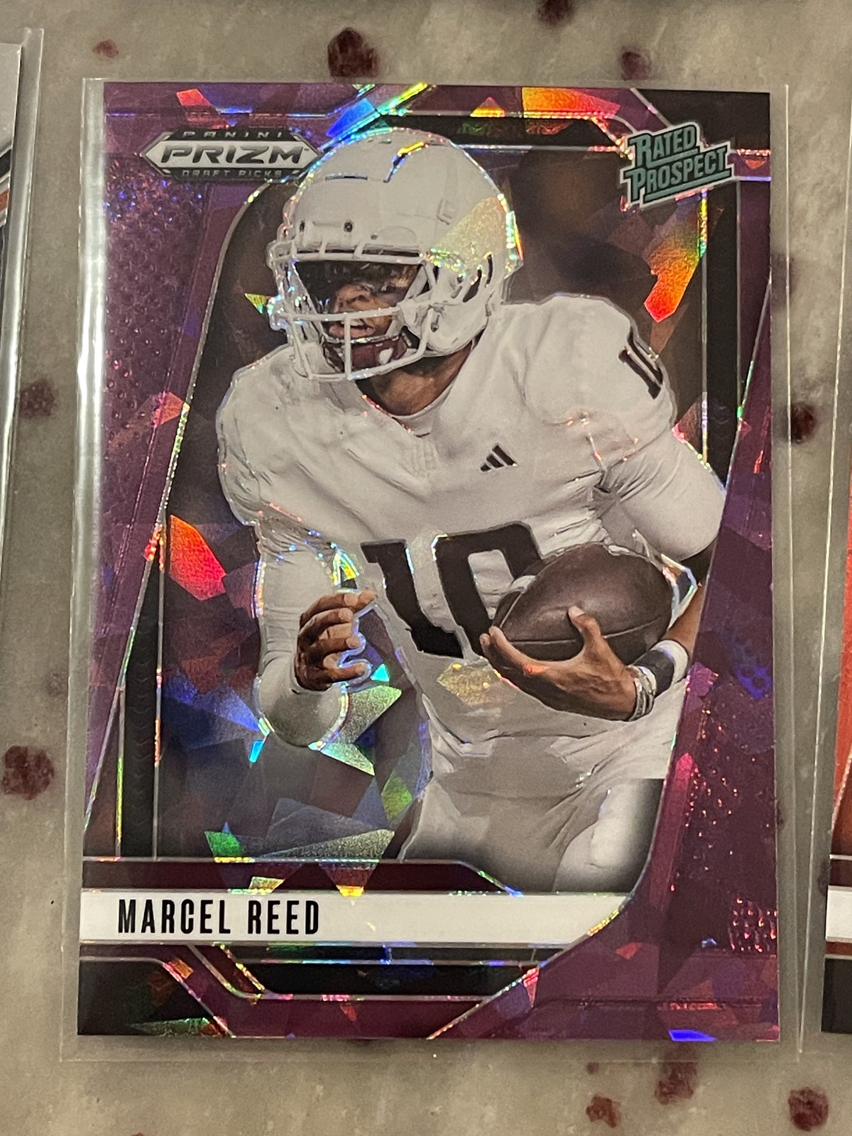2025 Panini Prizm Draft Picks Marcel Reed Purple Ice Prizm /199 Rated Prospect