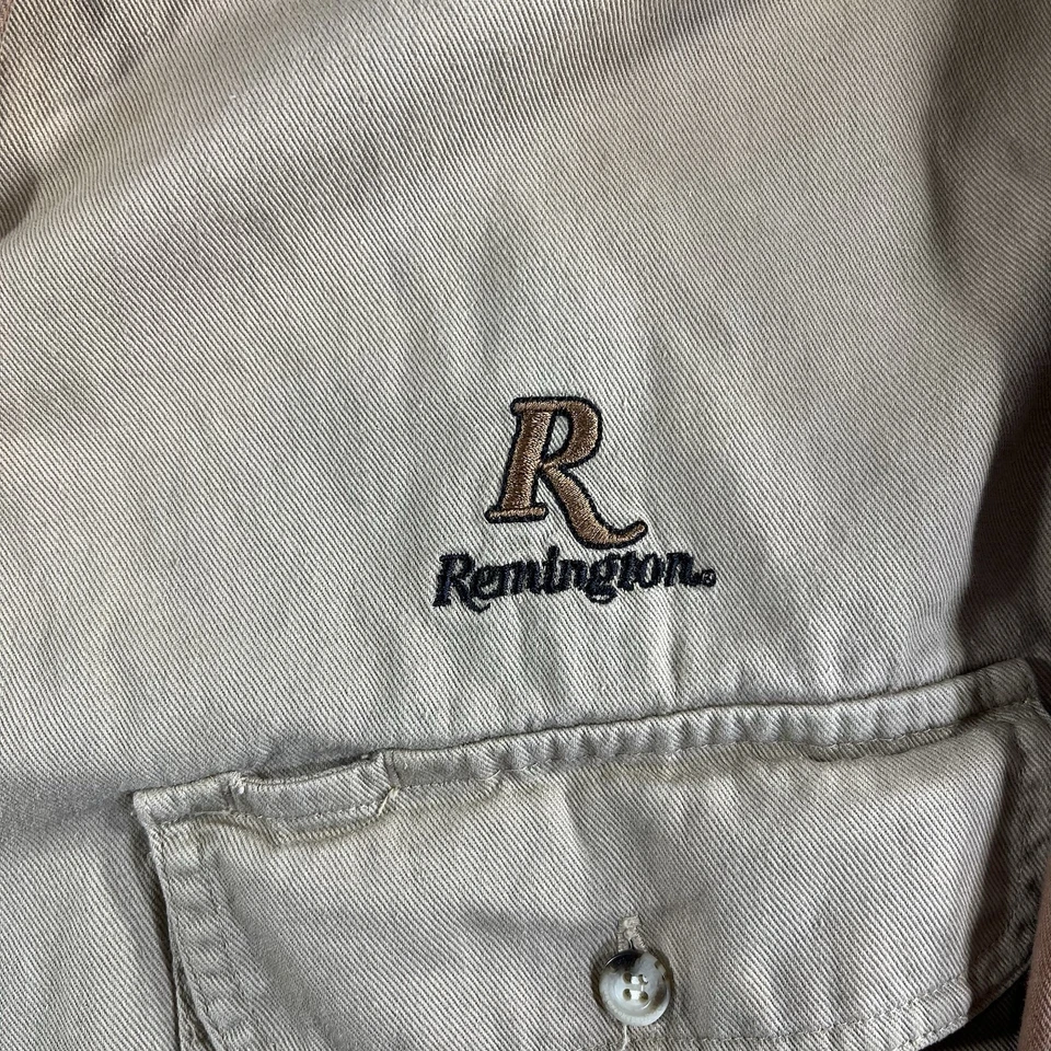 Camisa Remington De Colección Para Hombres Grande Bronceada Abotonada Tiro Codo Parche Caza Foto 2 de 4