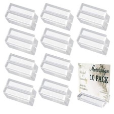 Acrylic Name Card Holder 10 PCS Acrylic Place Card Holder, Clear Acrylic Sign...