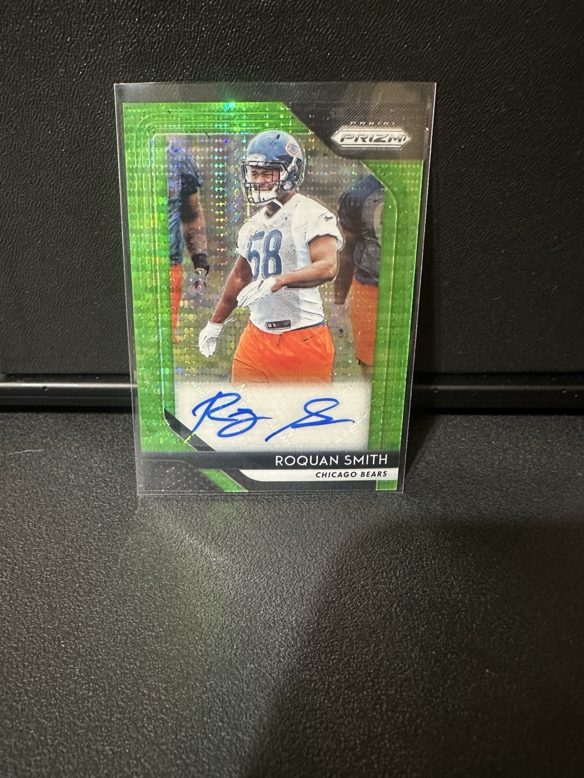 2018 Panini Prizm - Rookie Autographs Roquan Smith #RA-RS Neon Green Pulsar...