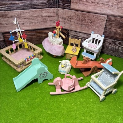 Sylvanian Families Baby Care & Play Set Bundle Slide Seesaw Rocking Horse