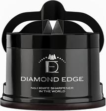 Diamond Edge No.1 Knife Sharpener – Safe & Compact Manual Knife Sharpener for An