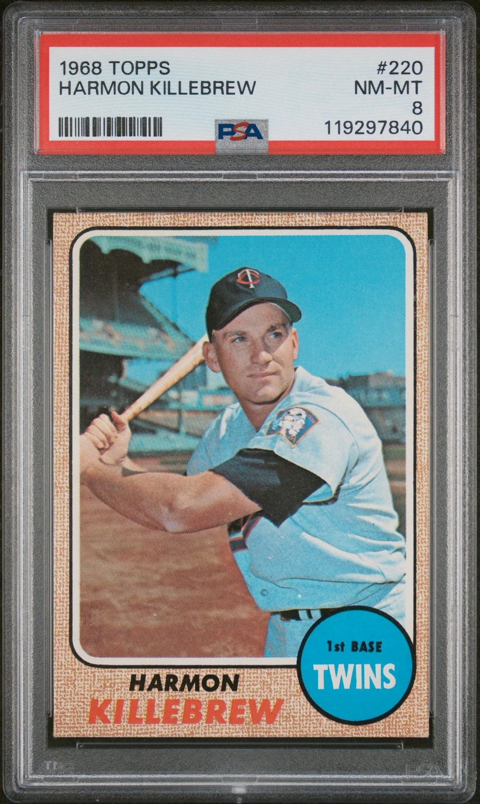 Deal for 1968 TOPPS #220 HARMON KILLEBREW PSA 8