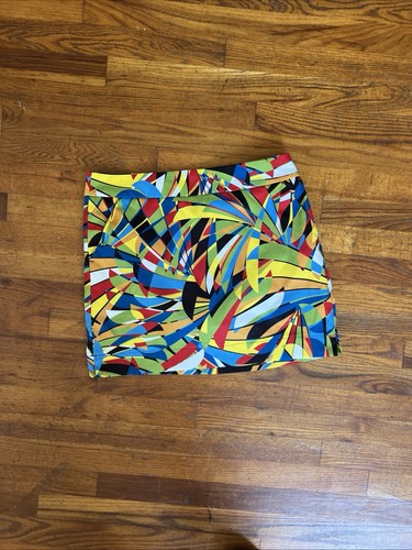 Loudmouth Golf Skort Skirt Size 10 Geometric Pattern Pockets Pickleball Golf - Picture 1 of 7