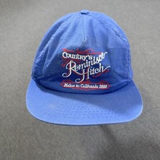 Country’s Reminisce Hitch Hat OSFA Blue VTG Union Made In USA Trucker 1993