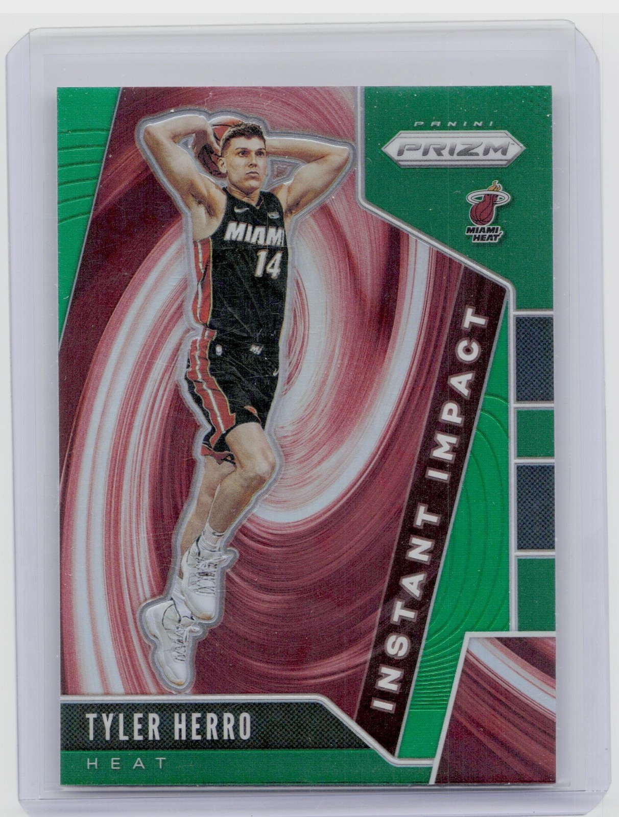2019-20 Prizm Tyler Herro #1 Heat Instant Impact Green