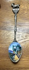 Vintage Collector Spoon Italy CAPRI Hand Painted Signed Enamel Spoon with Goat