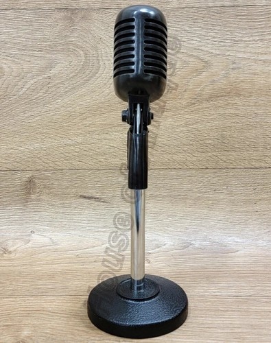 Vintage Style Retro Mic with Stand – Classic Metal Grill Dynamic Microphone. - Picture 4 of 10