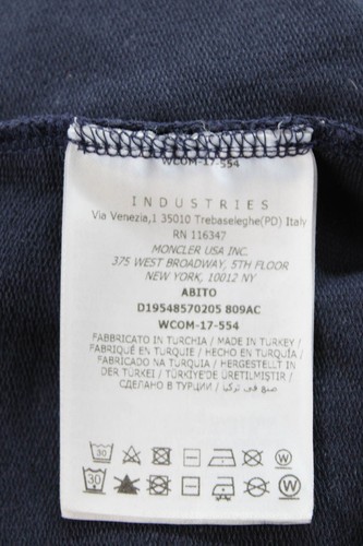 Moncler Boys Long Sleeve Stripe Logo Print Pullover Crewneck Navy Size 08 - Picture 7 of 9