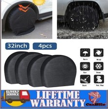 4p 30-32 Waterproof Tire Covers Wheeltyre Rv Trailer Camper Sun Protector-