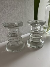 Pukeberg Schweden 2 Kerzenst&auml;nder - Staffan Gellerstadt - Eisglas