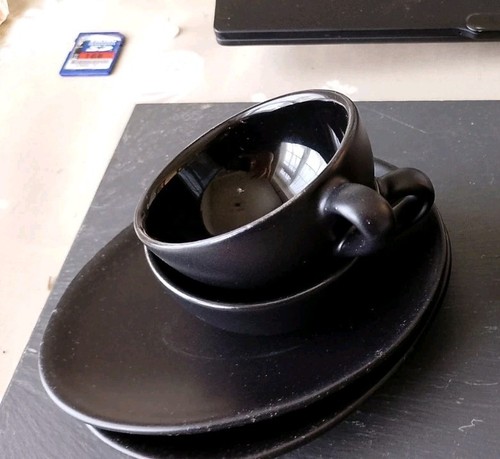 Pair Of Nigella Lawson Espresso Cups Black - Picture 1 of 2